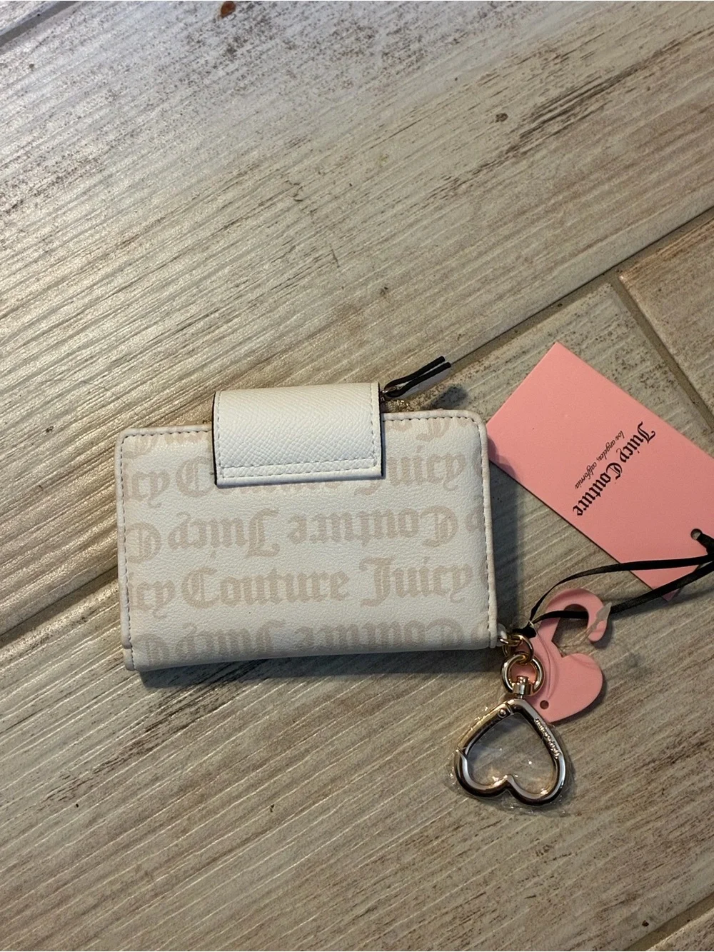NWT “All Things Juicy Tab Card Wallet” Color Angel With Crystal